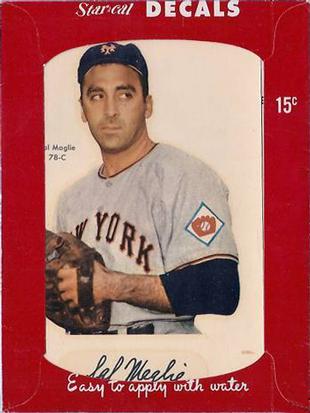 1952 Star-Cal Large Decals #78-C Sal Maglie Front