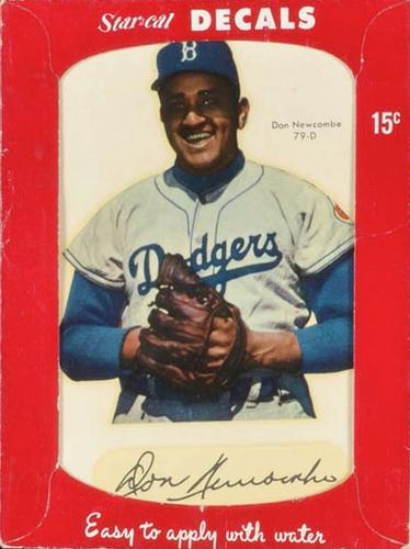 1952 Star-Cal Large Decals #79-D Don Newcombe Front