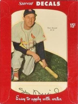 1952 Star-Cal Large Decals #81-E Stan Musial Front