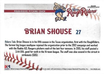 2016 Grandstand Frisco RoughRiders #NNO Brian Shouse Back