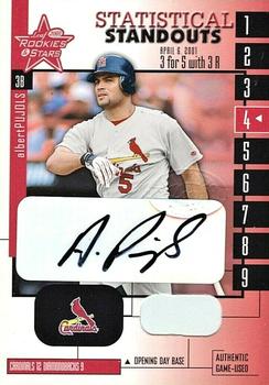 2001 Leaf Rookies & Stars - Statistical Standouts Autographs #SS13 Albert Pujols Front