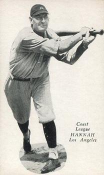 1932 Zee-Nut Pacific Coast League #NNO James Hannah Front