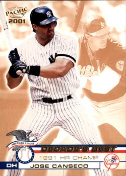 2001 Pacific - AL Decade's Best #4 Jose Canseco  Front
