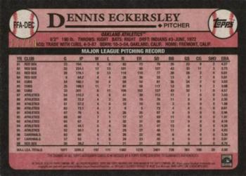 2016 Topps Archives - Fan Favorite Autographs #FFA-DEC Dennis Eckersley Back