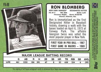 2016 Topps Archives - Fan Favorite Autographs #FFA-RB Ron Blomberg Back
