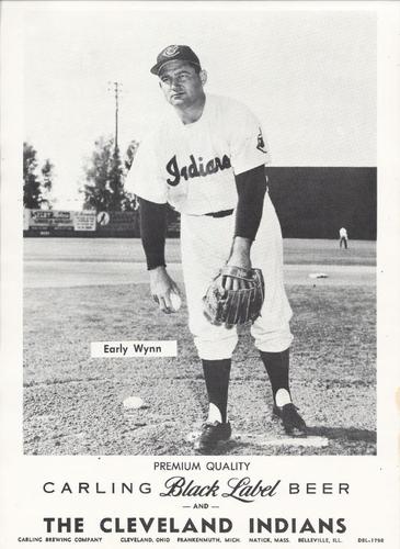 1957 Carling Black Label Beer Cleveland Indians 8x12 #DBL-179B Early Wynn Front
