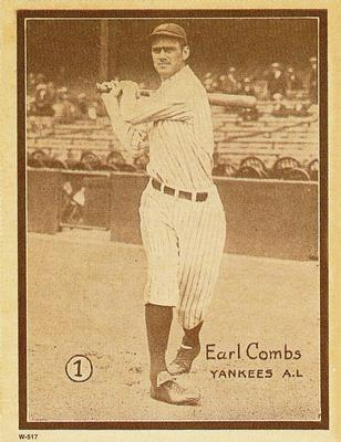 1997 1931 W-517 (Reprint) #1 Earle Combs Front