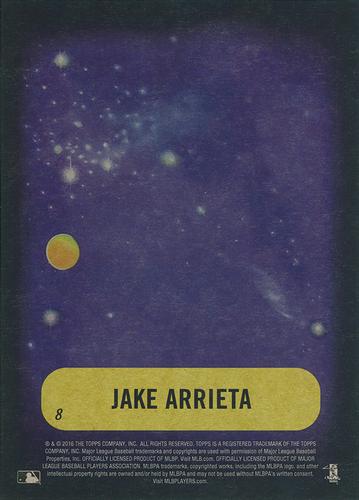 2016 Topps MLB Star Wars Tribute 5x7 #8 Jake Arrieta Back