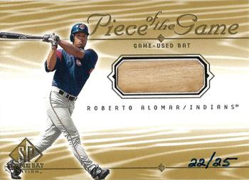 2001 SP Game Bat - Piece of the Game Gold #RA2 Roberto Alomar  Front