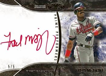 2016 Topps Tier One - Prime Performer Autographs Red Ink (Asia) #PP-FM Fred McGriff Front