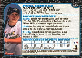 1999 Bowman #158 Paul Hoover Back