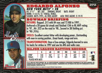 1999 Bowman #272 Edgardo Alfonzo Back