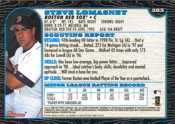 1999 Bowman #383 Steve Lomasney Back