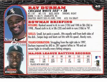 1999 Bowman Chrome #40 Ray Durham Back