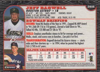1999 Bowman Chrome #268 Jeff Bagwell Back