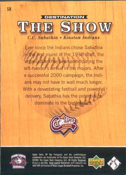 2001 SP Top Prospects - Destination: The Show #S8 CC Sabathia  Back