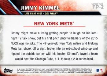 2016 Topps - First Pitch (Series 2) #FP-2 Jimmy Kimmel Back