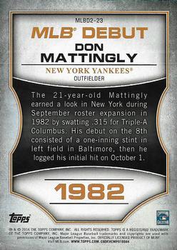 2016 Topps - MLB Debut Silver (Series 2) #MLBD2-23 Don Mattingly Back