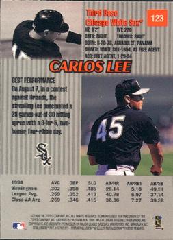 1999 Bowman's Best #123 Carlos Lee Back