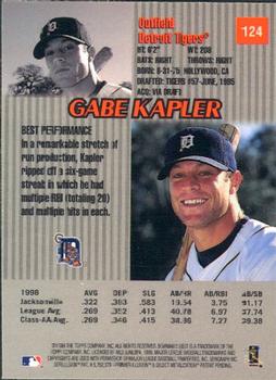 1999 Bowman's Best #124 Gabe Kapler Back