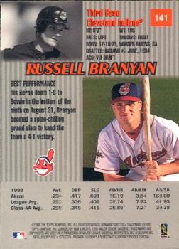 1999 Bowman's Best #141 Russell Branyan Back