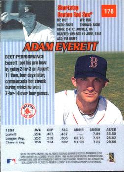 1999 Bowman's Best #178 Adam Everett Back
