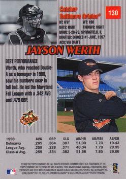 1999 Bowman's Best #130 Jayson Werth Back