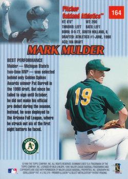 1999 Bowman's Best #164 Mark Mulder Back