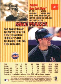 1999 Bowman's Best #31 Mike Piazza Back