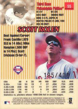 1999 Bowman's Best - Refractors #55 Scott Rolen  Back