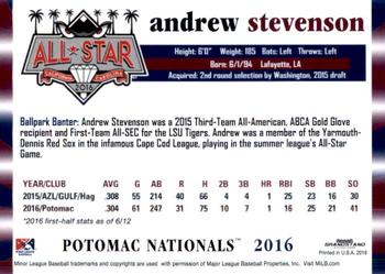 2016 Grandstand California/Carolina League All-Stars #NNO Andrew Stevenson Back
