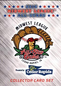 2016 Choice Midwest League All-Stars #NNO Checklist Front