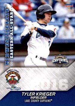2016 Choice Midwest League All-Stars #11 Tyler Krieger Front