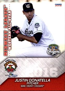 2016 Choice Midwest League All-Stars #59 Justin Donatella Front