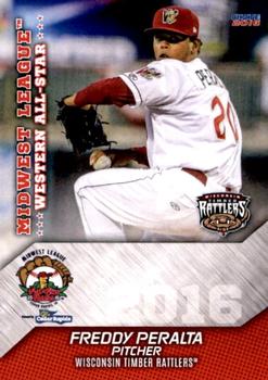 2016 Choice Midwest League All-Stars #66 Freddy Peralta Front