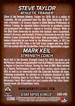 2016 Choice Midwest League All-Stars #69 Steve Taylor / Mark Keil Back