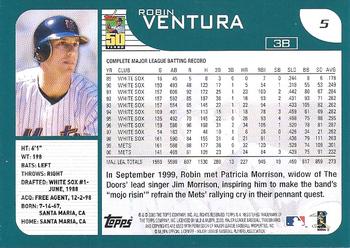 2001 Topps - Home Team Advantage #5 Robin Ventura Back