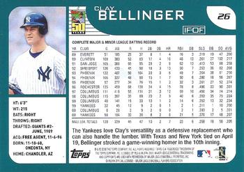 2001 Topps - Home Team Advantage #26 Clay Bellinger Back