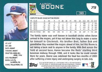 2001 Topps - Home Team Advantage #79 Aaron Boone Back