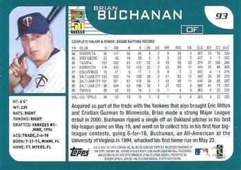 2001 Topps - Home Team Advantage #93 Brian Buchanan Back