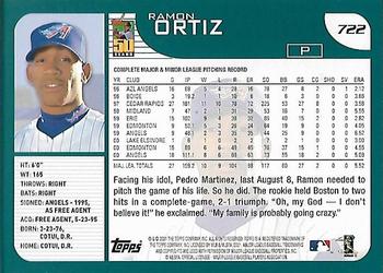 2001 Topps - Home Team Advantage #722 Ramon Ortiz Back