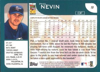 2001 Topps - Limited #9 Phil Nevin  Back