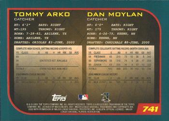 2001 Topps - Limited #741 Tommy Arko / Dan Moylan  Back