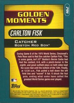 2001 Topps - Limited #791 Carlton Fisk Back