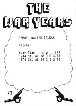 1977 TCMA The War Years #73 Samuel Zoldak Back
