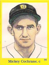 1989 The Official Hall of Fame Fun & Fact Book Stickers #56 Mickey Cochrane Front