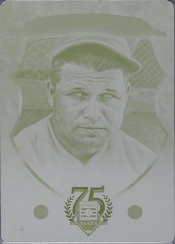 2014 Panini Hall of Fame 75th Year Anniversary - Green Frame (Base 1) Printing Plates Yellow #23 Jimmie Foxx Front