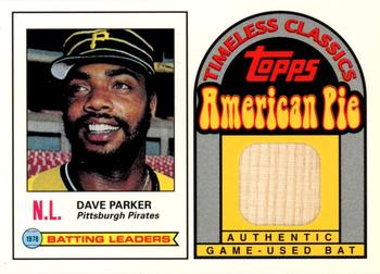 2001 Topps American Pie - Timeless Classics Relics #BBTC42 Dave Parker Front