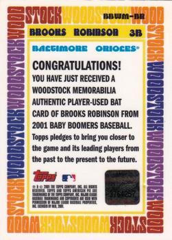 2001 Topps American Pie - Woodstock Relics #BBWM-BR Brooks Robinson Back