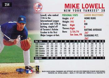 1999 Fleer Tradition #254 Mike Lowell Back
